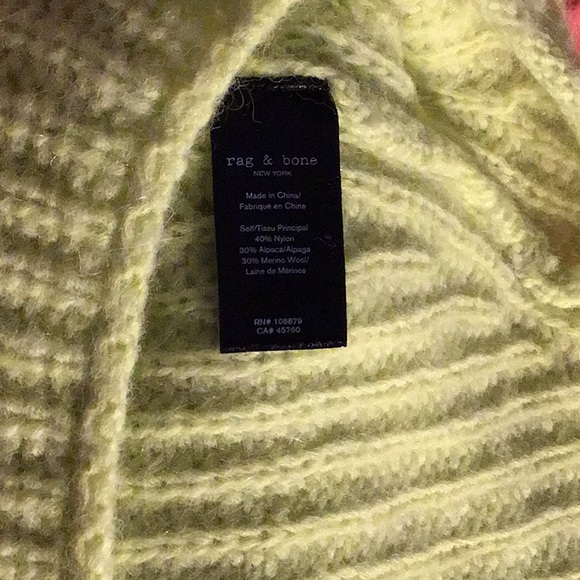 RAG & BONE Joseph Cozy Soft Citron Sweater S / M - Picture 9 of 16